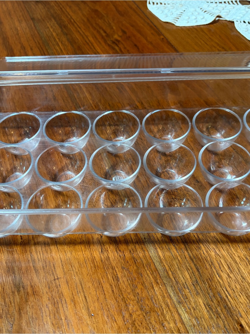 Clear Acrylic Egg Storage Tray - Food Safe Refrigerator Organizer